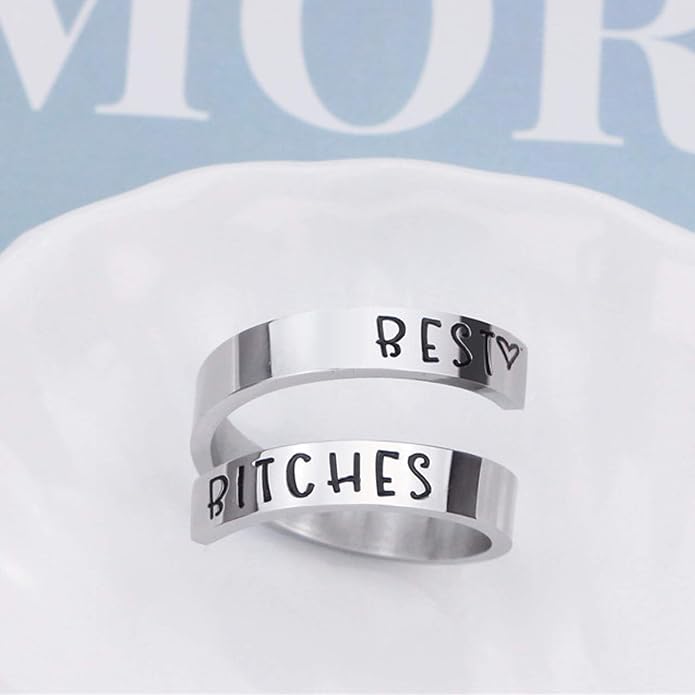 Inspirational Rings for Women Statement Stainless Steel Spiral Wrap Twist Ring Encouragement Personalized Jewelry Birthday Gifts