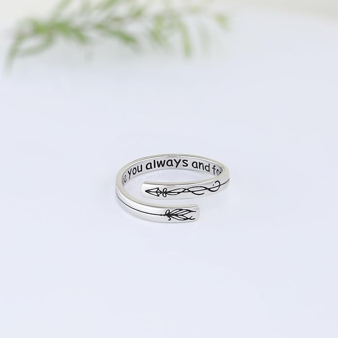 925 Sterling Silver Inspirational Rings for Women Hope Rings Encouragement Jewelry
