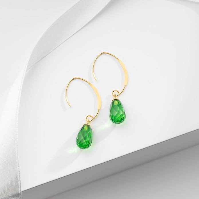 Pull-Through Earrings, Amber Jewelry, Faceted Sparkling Amber Earrings - Parent