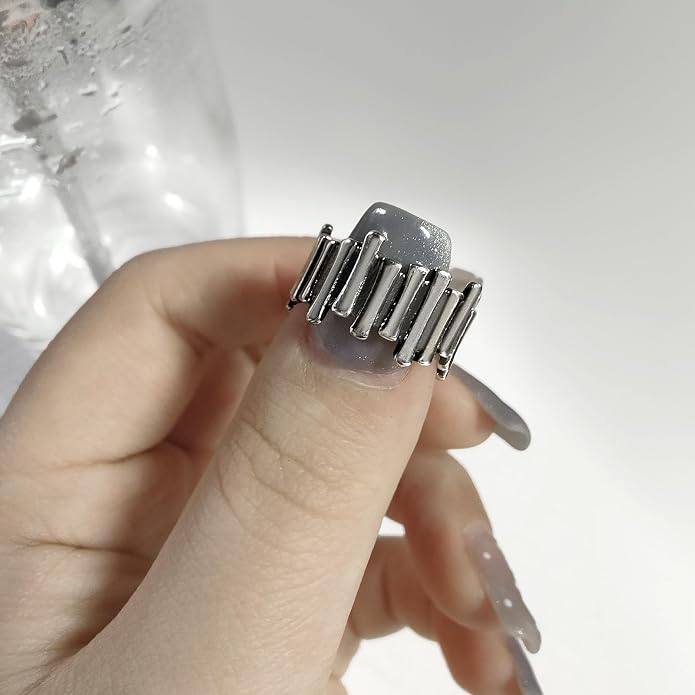 925 Sterling Silver Ring Minimalist Adjustable Rings Band Handmade Rings for Women Girls
