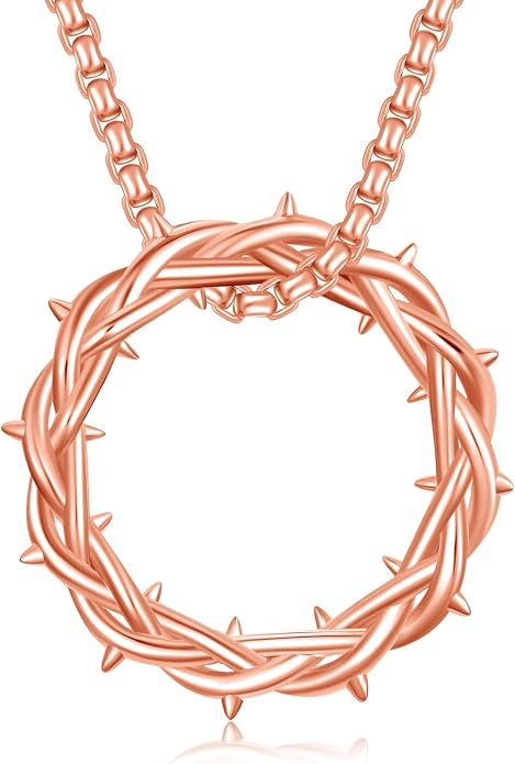 Seiyang Crown of Thorns Necklace 925 Sterling Silver Crown Pendant Amulet Jewelry Gifts (with Gift Box)