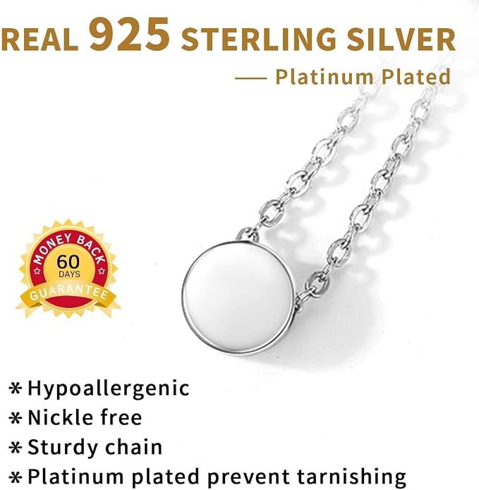 ChicSilver 925 Sterling Silver Cross/Heart/Butterfly/Star/Moon Necklace for Women, Hypoallergenic Dainty Small Silver Pendant Necklaces (with Gift Box)