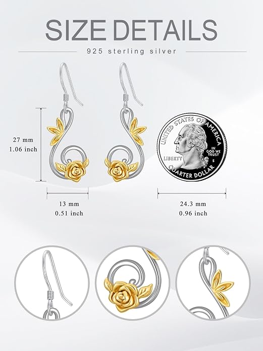 Midari Heart Dangle Earrings 925 Sterling Silver Leverback Drop Earrings Teacher Music Art Jewelry Gifts for Women Students Apple/Guitar/Palette/Note Design