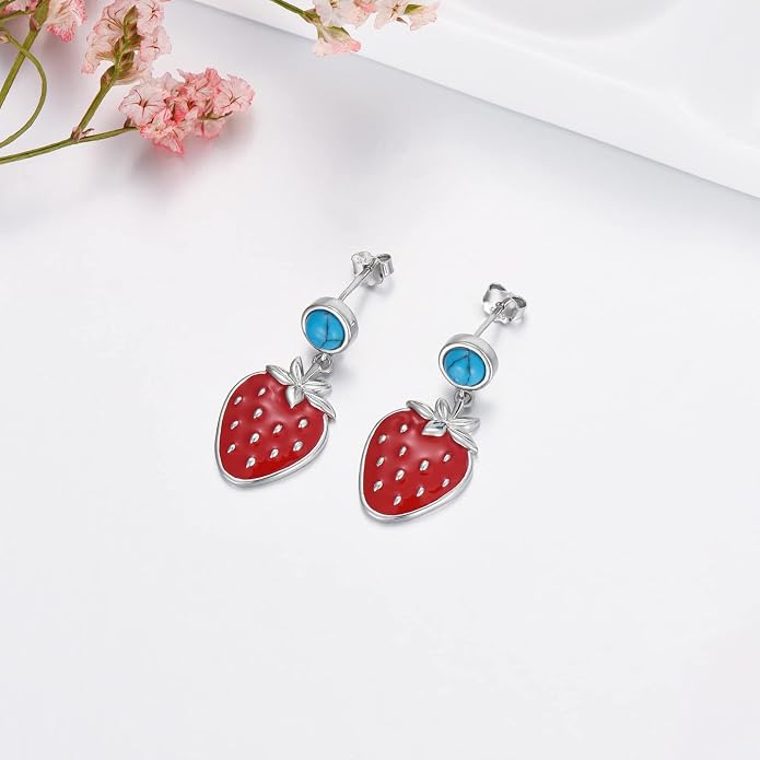 PROESS Sword/Lotus/Hummingbird/Squirrel/Cow Earrings Skull Stud Earrings 925 Sterling Silver Earrings Birthday Christmas Jewelry Gifts for Women Men