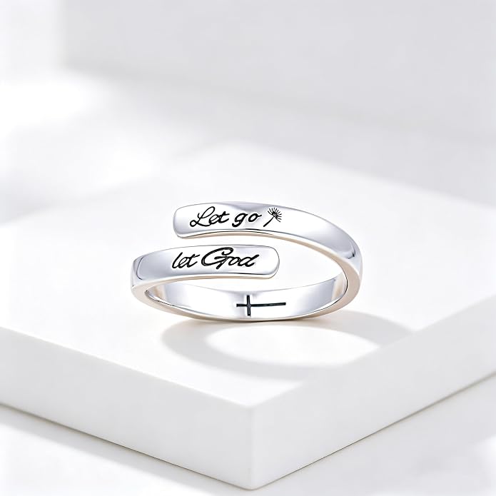 925 Sterling Silver Inspirational Rings for Women Hope Rings Encouragement Jewelry
