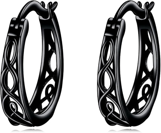 Sterling Silver Hoop Earrings Small Hoop Sun/Leaf/Triangle Huggie Earrings for Women Hypoallergenic