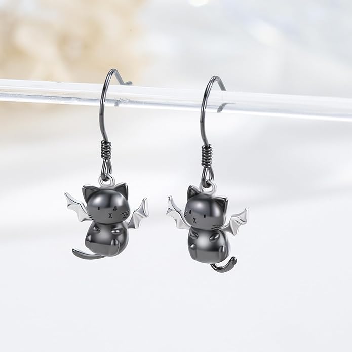 Butterfly/Cardinal/Rabbit/Frog/Turtle/Dragonfly/Flamingo/Mermaid/Hummingbird/Robin/Raven/Owl/Whale/Cat Earrings S925 Sterling Silver Animal Jewelry Gifts for Birthday Christmas