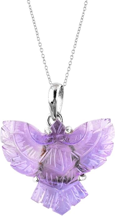 Natural Raw Crystal Rough Gemstone Pendant Necklace For Women, Chakra Healing Stones, Birthstone Jewelry, Rhodium Plated 925 Sterling Silver Chain 18 inch, Birthday Gift