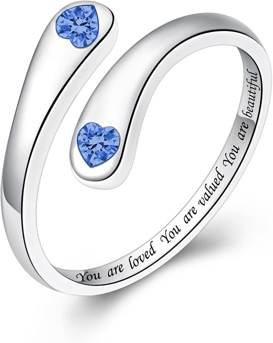 Fookduoduo 925 Sterling Silver Ring Inspirational Jewelry adjustable Wrap Open Rings for Women