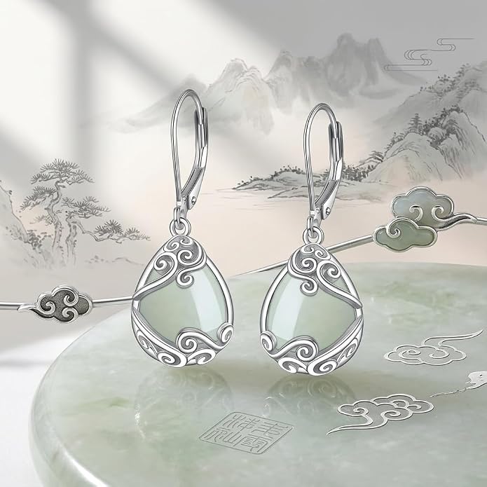 Teardrop Tree of Life/Filigree Earrings for Women Dangle Leverback Earrings Jewelry Gift Anniversary For Her