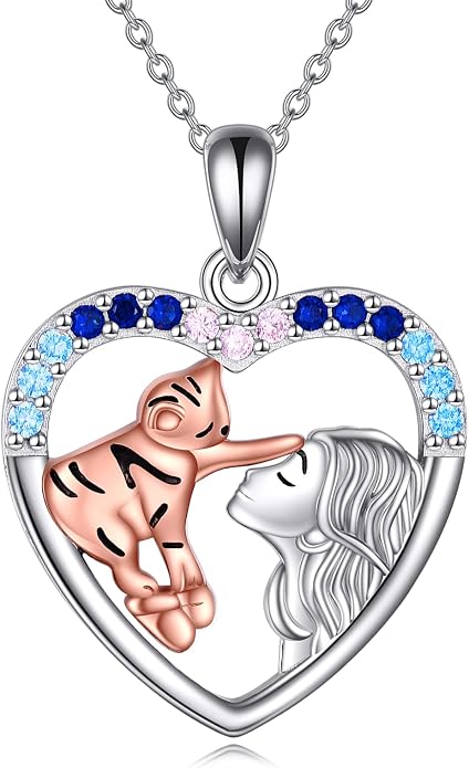 LUHE Animal Necklace Sterling Silver Cute Pendant Jewelry Gifts for Women and Teens