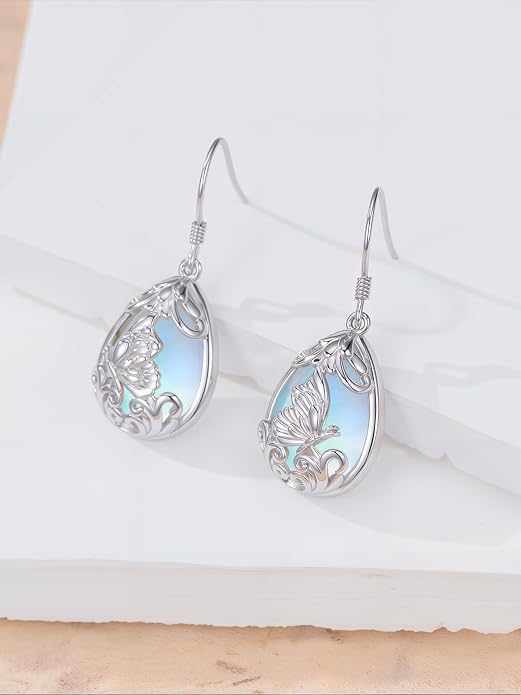 Midari Heart Dangle Earrings 925 Sterling Silver Leverback Drop Earrings Teacher Music Art Jewelry Gifts for Women Students Apple/Guitar/Palette/Note Design