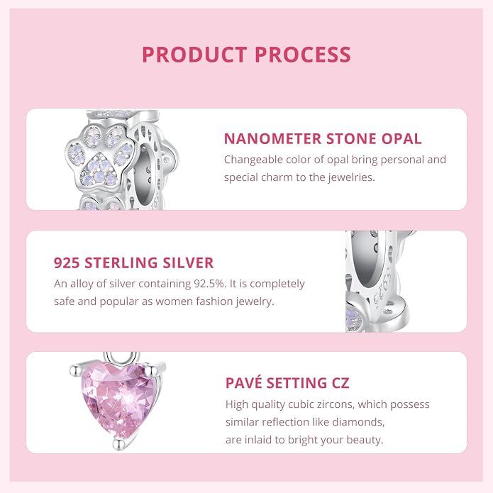 NINGAN 925 Sterling Silver Charm Golden Love Charm Buckle Safety Chain Travel Bead Firefly Dragonfly Pendant, Suitable for Women Bracelet and Necklace as Gift from Mom and Friends