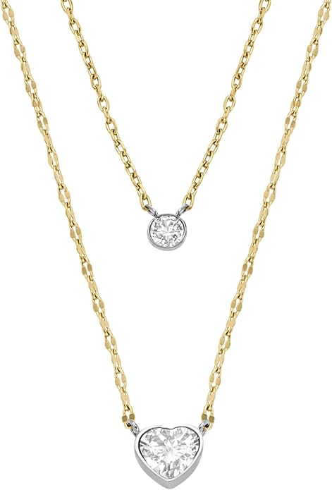 Fossil Women's Gold-Tone Stainless Steel Pendant Chain Necklace for Women