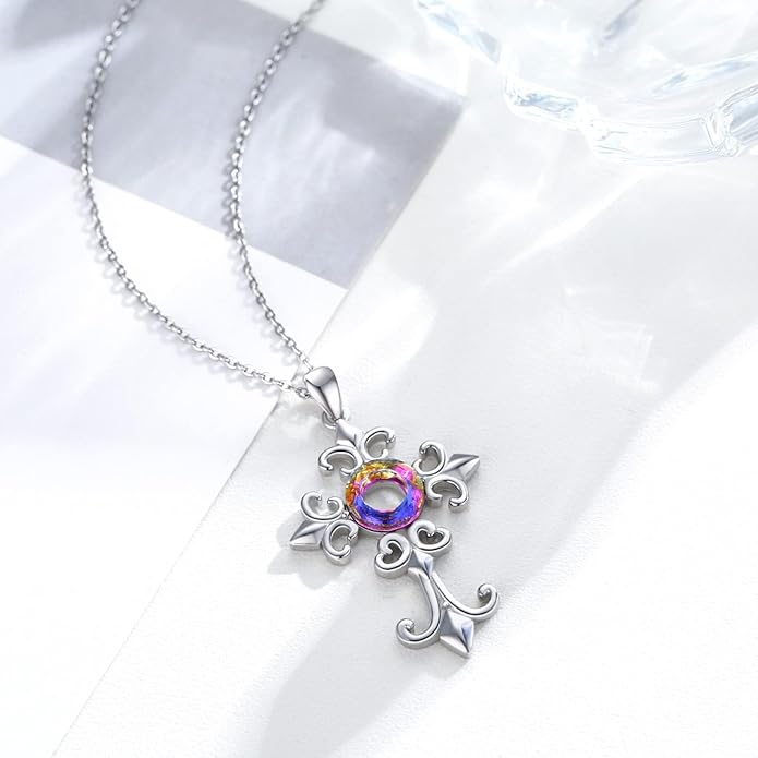 925 Sterling Silver Necklace for Men Viking Rune/Odin God/St Michael/Thors Hammer/Wolf/Celtic Knot/Religious Cross Jewelry Gifts for Men