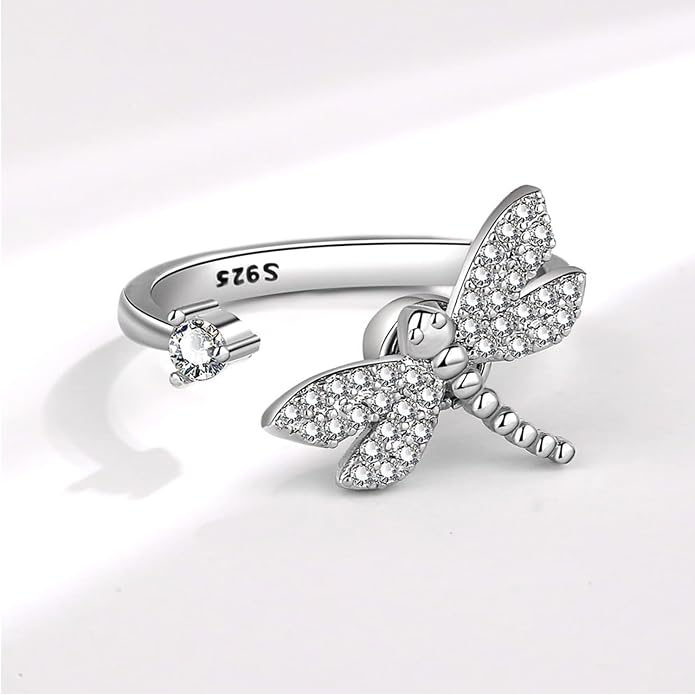 925 Sterling Silver Ring Minimalist Adjustable Rings Band Handmade Rings for Women Girls
