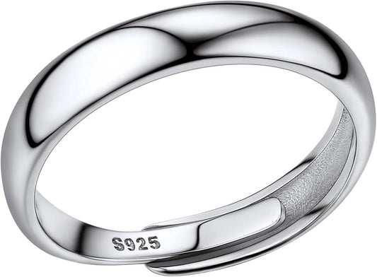 PROSILVER 925 Sterling Silver Adjustable Open Ring for Women, Solid Sterling Silver Stackable Ring, knuckle Finger Ring, Pinky Ring, Come with Box