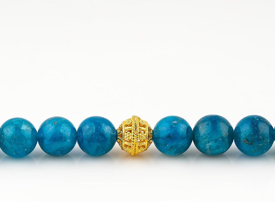AAA Grade Natural Gemstone Beaded Bracelet, 14K Gold Plated with Evil Charm, Wicca & Reiki Healing Crystals, Handmade Bohemian Jewelry, Christmas Gift for Women (7+1inch)