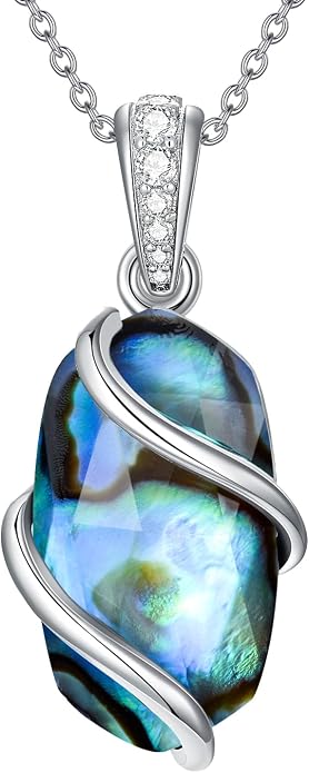 HPQQ Necklace for Women 925 Sterling Silver Dainty Gemstone Pendant Fine Jewelry Birthday Mothers Day Gifts for Mom Wife Her
