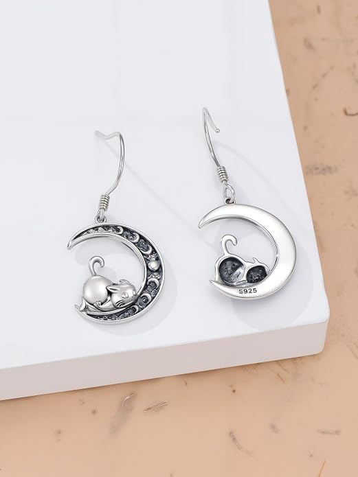 Animal/Leaf/Gothic Dangle Earrings 925 Sterling Silver Animal/Leaf/Gothic Dangle Drop Earrings Easter/Halloween/Christmas Jewelry Gifts for Women Her