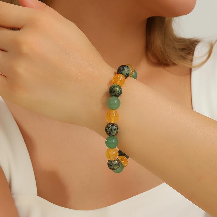 Crystal Vibe - Healing Crystal Bracelet for Women & Men | Natural Gemstone Bead Bracelet | Adjustable Handmade Energy Stone Bracelet | Bracelet for Meditation, Yoga & Daily Wear | Multiple Types