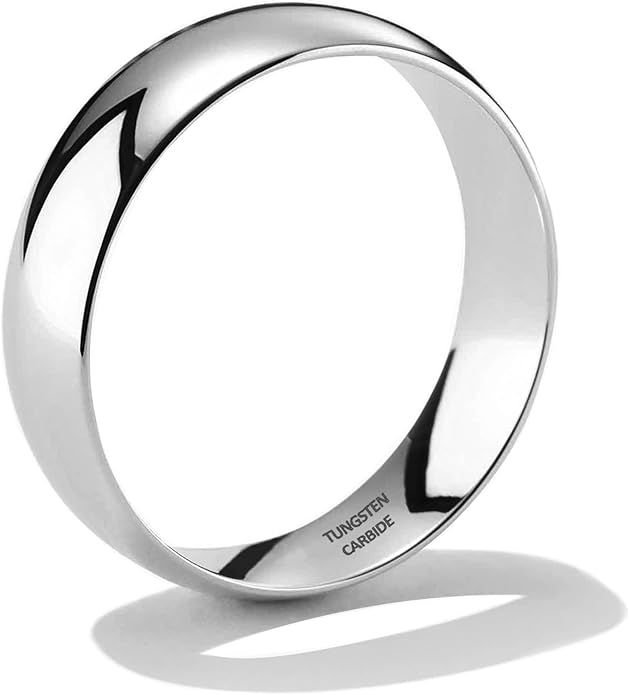 NOKMIT 2mm 4mm 6mm Gold Wedding Bands for Women Men Dainty Gold Silver Tungsten Cigar Band Rings Thumb Pinky Ring High Polish Non Tarnish Comfort Fit Size 4-12