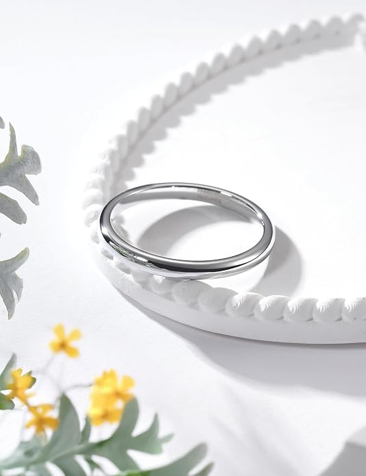 King Will Tungsten Carbide Wedding Band for Men Women Promise Rings for Couples Domed High Polish