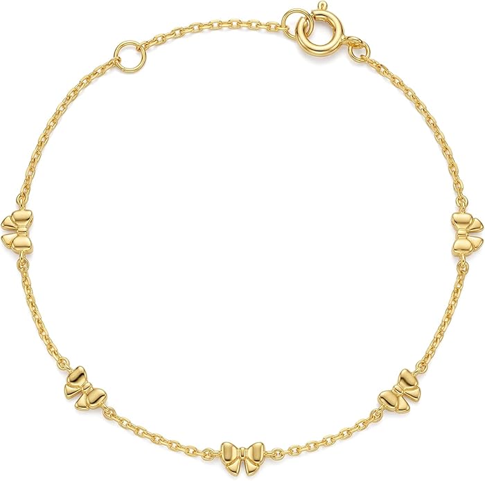 FRUMOS 18K Gold Plated Brass Bracelet for Women, Dainty Adjustable Chain Bracelet, Hypoallergenic Fashion Jewelry for Daily Wear