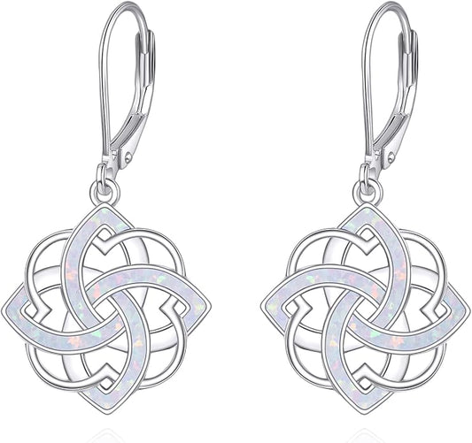 Lotus Earrings Sterling Silver Lotus Flower Dangle Drop Earrings Yoga Jewelry Gifts for Women