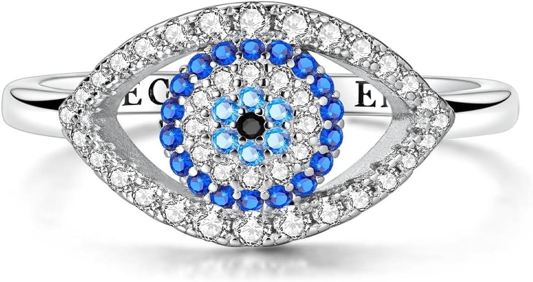 925 Sterling Silver Rings for Women | Elegant Dainty Hoop & Band Rings with 5A Cubic Zirconia | Daily Wear Jewelry with Gift Bag (Sizes 6-9)