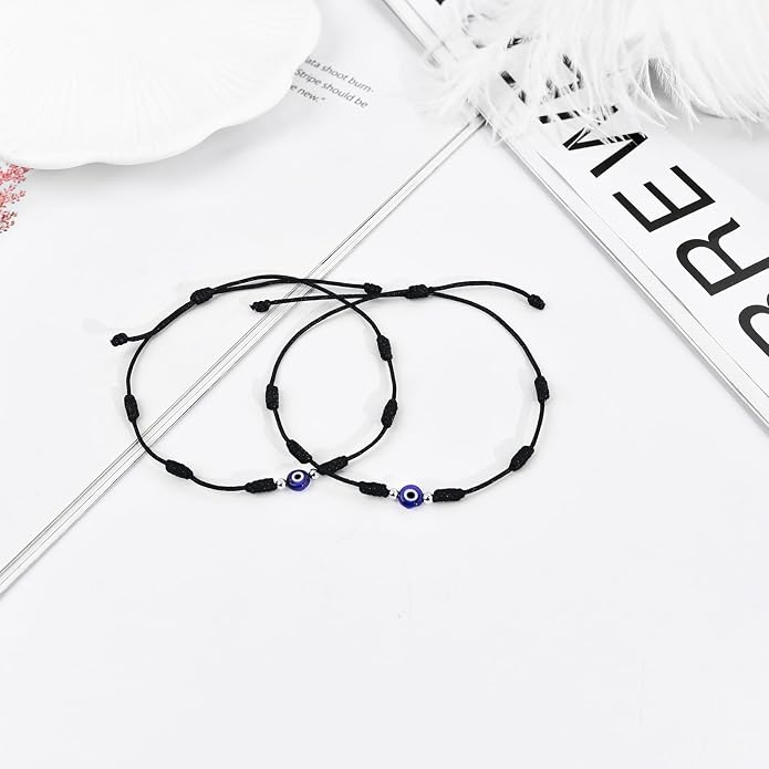 BOCHOI Evil Eye Bracelet for Women Good Luck String Bracelet Kabbalah Protection Friendship Wish Bracelet Jewelry for Girls Girlfriend Wife Mother Daughter