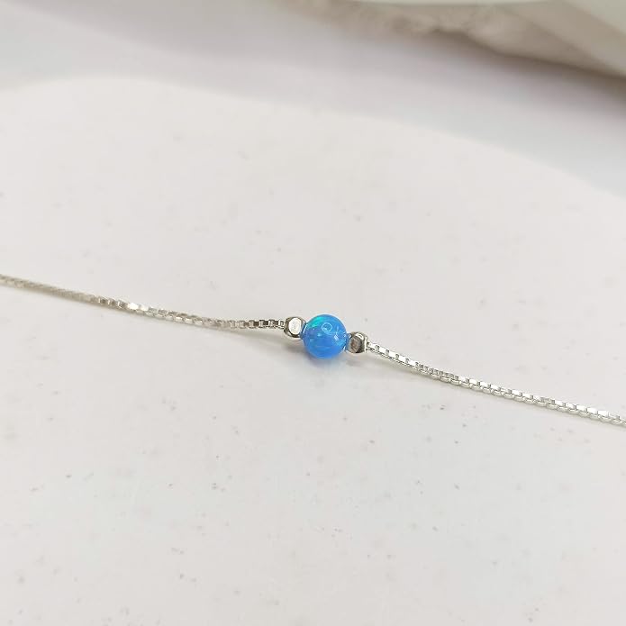 Minimalist Evil Eye Charm Bracelet – Handmade Delicate Good Luck Jewelry for Women – Adjustable 6.5” + 1” Extender