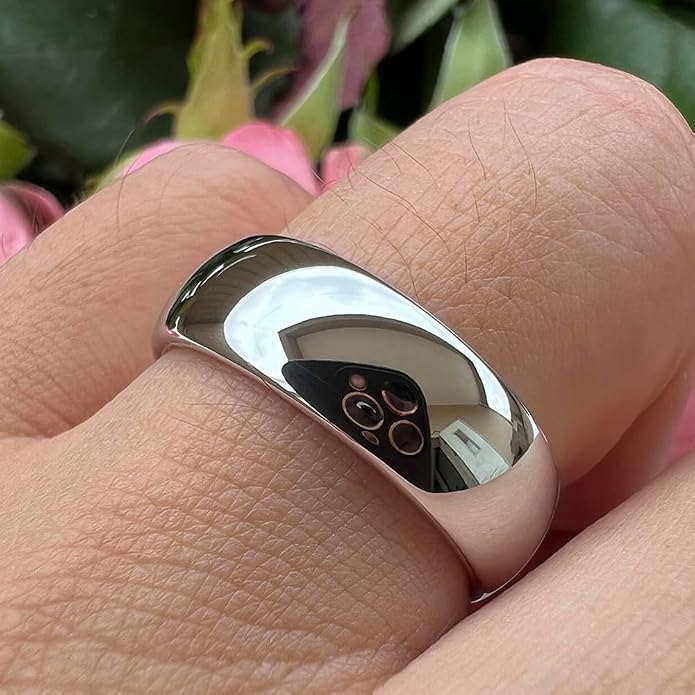 TUTISS 2mm 3mm 4mm 5mm 6mm 7mm 8mm 10mm White Tungsten Rings for Men Women Engagement Wedding Bands Domed Polished Shiny Comfort Fit