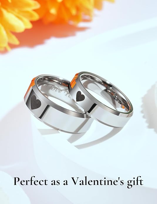 King Will BASIC Men Women 4mm/5mm/6mm/7mm/8mm Titanium Rings Polished Wedding Band Engagement Anniversary Band Comfort Fit