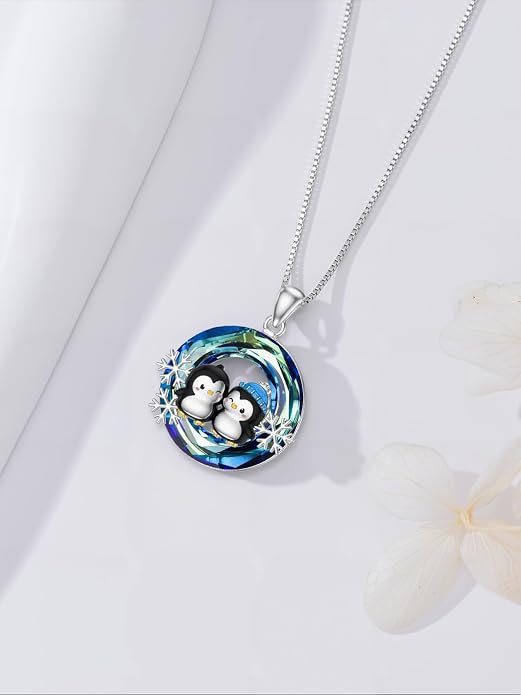 Midari Ocean Necklace 925 Sterling Silver Flamingo Mama Bear Dolphin Penguin Sea Turtle Axolotl Desert Cactus Nautical Rudder Tropical Palm Compass Wave Pendant Boho Jewelry Gifts for Women Men