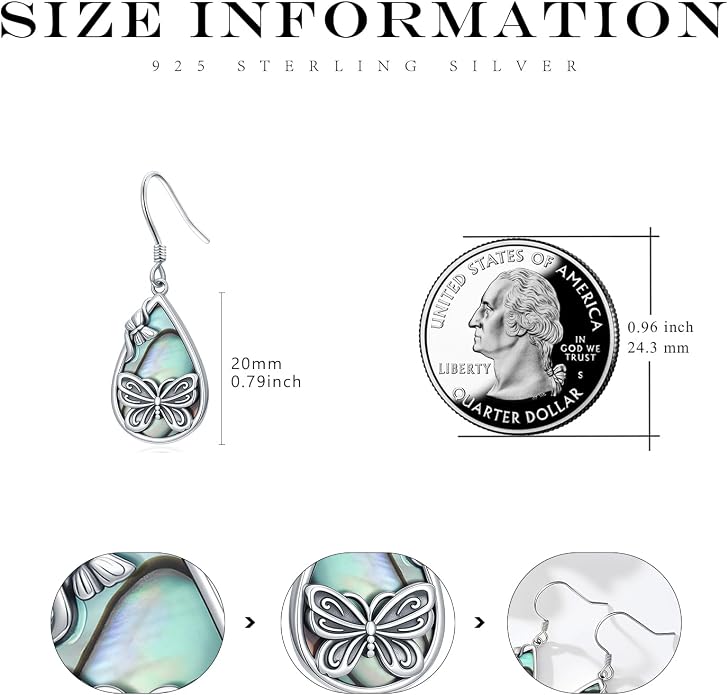Butterfly/Cardinal/Rabbit/Frog/Turtle/Dragonfly/Flamingo/Mermaid/Hummingbird/Robin/Raven/Owl/Whale/Cat Earrings S925 Sterling Silver Animal Jewelry Gifts for Birthday Christmas