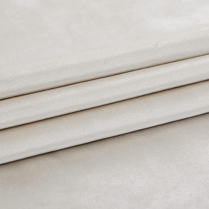 PRIMROSE Cream Ivory Curtains 72 inch for Living Room,2 Panels Drapes Blackout Rod Pocket Back Tab Window Treatment Room Darkening Thick Decorative Curtains for Bedroom