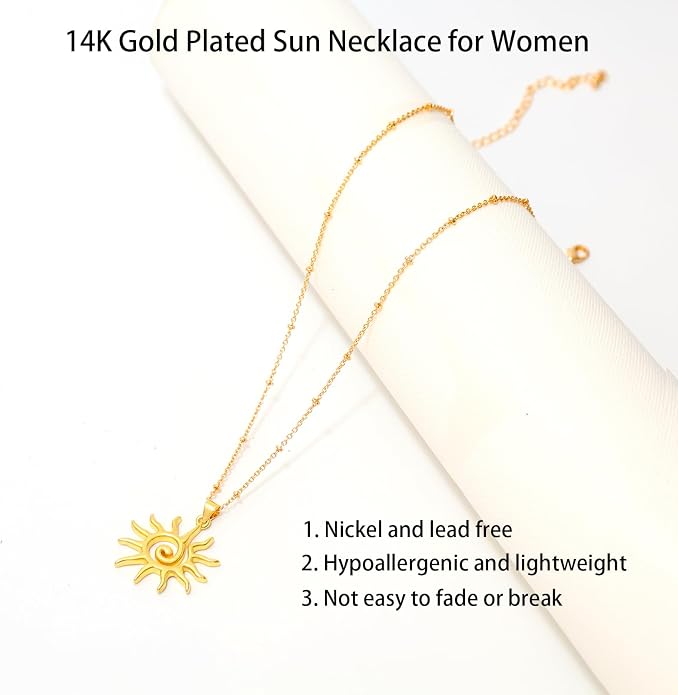 14K Gold Plated Paper Clip Chain Link Necklace Satellite Cross Key Starfish Turquoise Heart Necklace for Women
