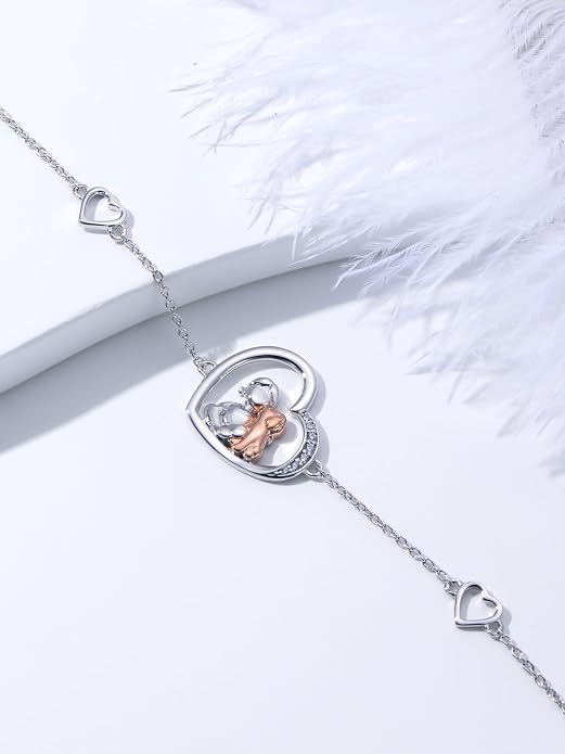 Ankle/Bracelet for Women Sterling Silver Sea Turtle/Butterfly/Mustard Seed/Sister/Sunflower/Elephant Gifts for Birthday Summer Beach Jewelry for Mom Wife Daughter Friend