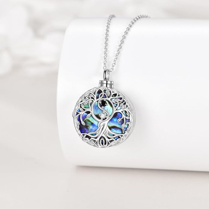 YFN Tree of Life Necklace Sterling Silver Celtic Knot Tree Pendant Jewelry Gifts for Women Men