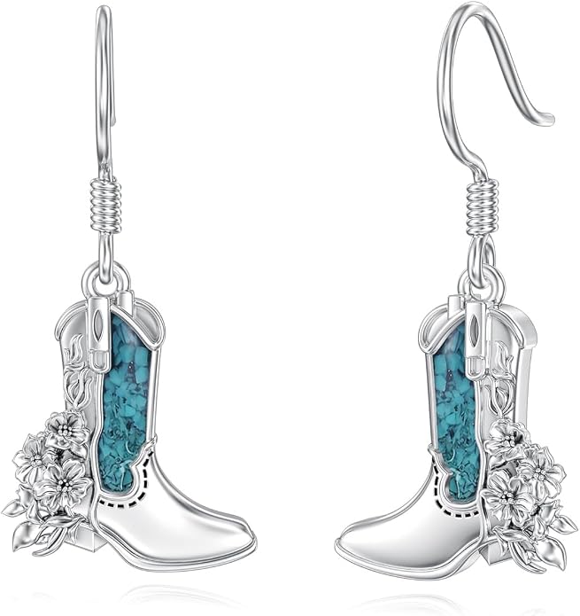 Dorunmo 925 Sterling Silver Western Dangle Earrings for Women Bohemian Earrings Hypoallergenic Christmas Jewelry Gifts for Women