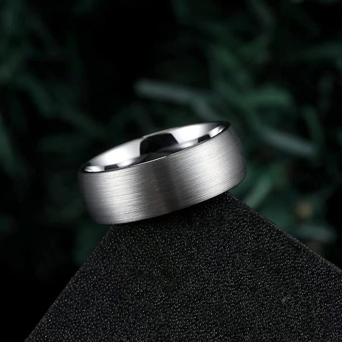 King Will Titanium Wedding Band for Men Women-Sliver/Black/Gold Plated Pure Titanium Wedding Ring, 3-9mm Widths Available Brushed Matte Design Comfort Fit Size 4-16