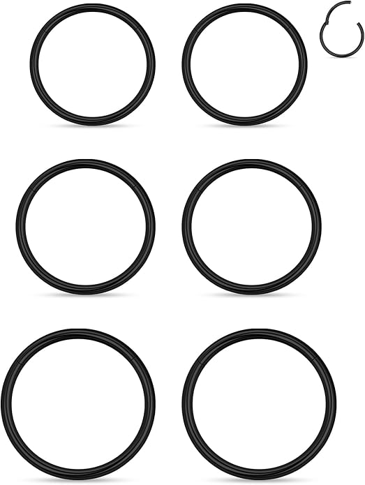 20G 18G 16G 14G 12G 10G 8G 6G 4G 2G Nose Rings Hoops 316l Surgical Steel Clicker Septum Lip Ring Tragus Helix Daith Rook Conch Snug Cartilage Lobe Earrings Hoop Piercing Jewelry For Women Men