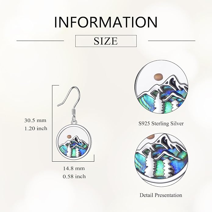 Birthstone Tree of Life Earrings for Women 925 Sterling Silver Life Tree Dangle Earrings Jewelry Gifts