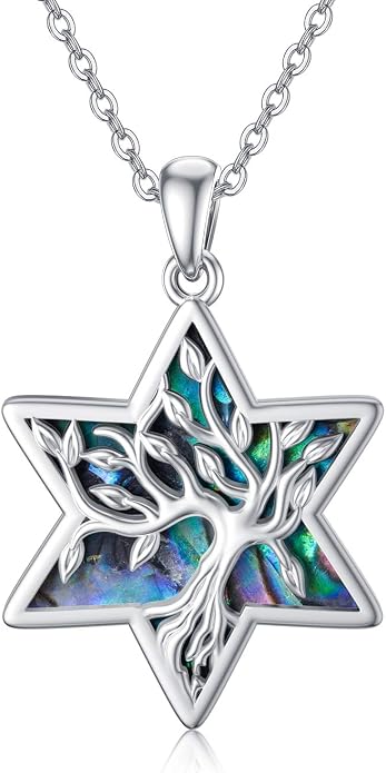 ONEFINITY Tree of Life Necklace 925 Sterling Silver Abalone Shell Celtic Knot Pendant Necklace for Women Jewelry
