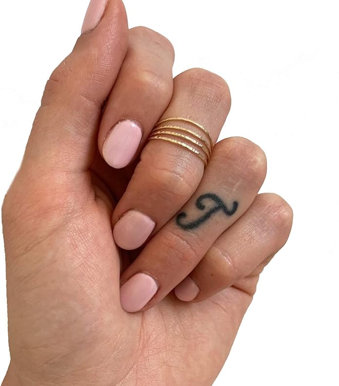 14K Gold Fill Four Strand Toe Ring | Comfort Fit Adjustable for Toes | One Size Fits All | Real Gold Toe Rings for Women