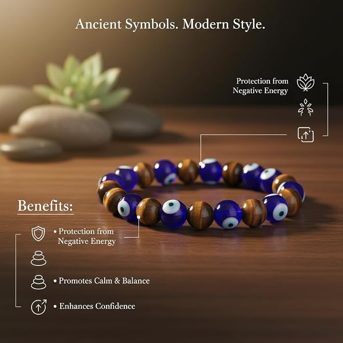 Arihant Gems And Jewels Reiki/Yoga Healing Crystal Stretchable Bracelet,100% Natural And Certified, Astrological Gemstone, Unisex Both For Men & Women - (8 Mm)
