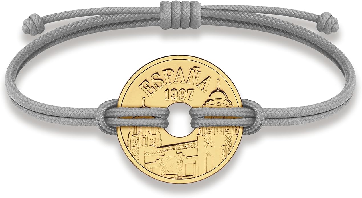 HOBBY OF KINGS Good Luck Coin Bracelet | 18k Gold Plated Wristband | Handmade Jewelry for Collectors and History Lovers