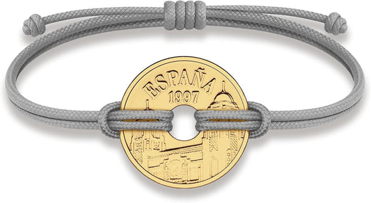 HOBBY OF KINGS Good Luck Coin Bracelet | 18k Gold Plated Wristband | Handmade Jewelry for Collectors and History Lovers