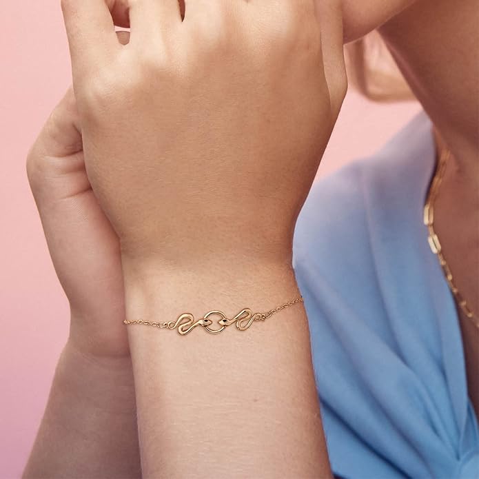 LOYATA Gold Bracelet Gold 14K Gold Filled Dainty Chain Simple Jewelry Gift for Women